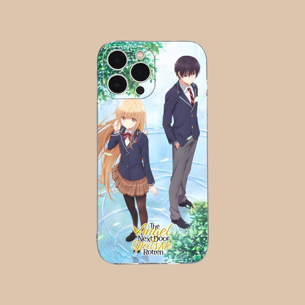Angel Mahiru Shina Anime Phone Case for iPhone 16 15 14 13 12 11 X XR XS Pro Max Plus Mini Clear Transparent Luxury Cover Pretty