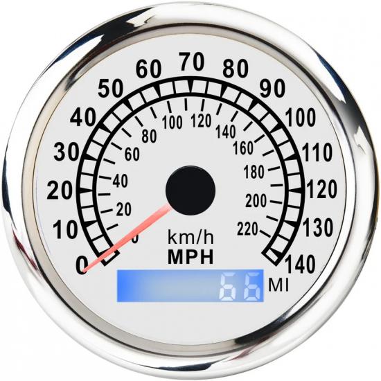 ZMFJH 85MM GPS Speedometer Gauge with GPS Antenna 0-220KMH,0-140MPH Speed Meter for Marine Boat Yacht Auto Car 12V24V