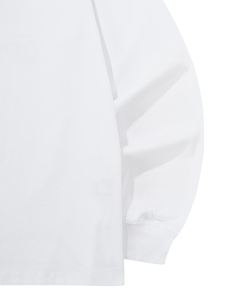 OHY Sporty Logo Collar Long Sleeve - White