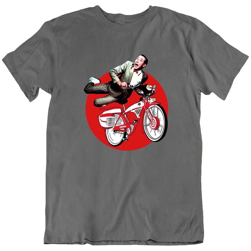 

Pee Wee Herman Bicycle Humor Funny Movie TV Show 80s Retro T Shirt Tee Gift New S