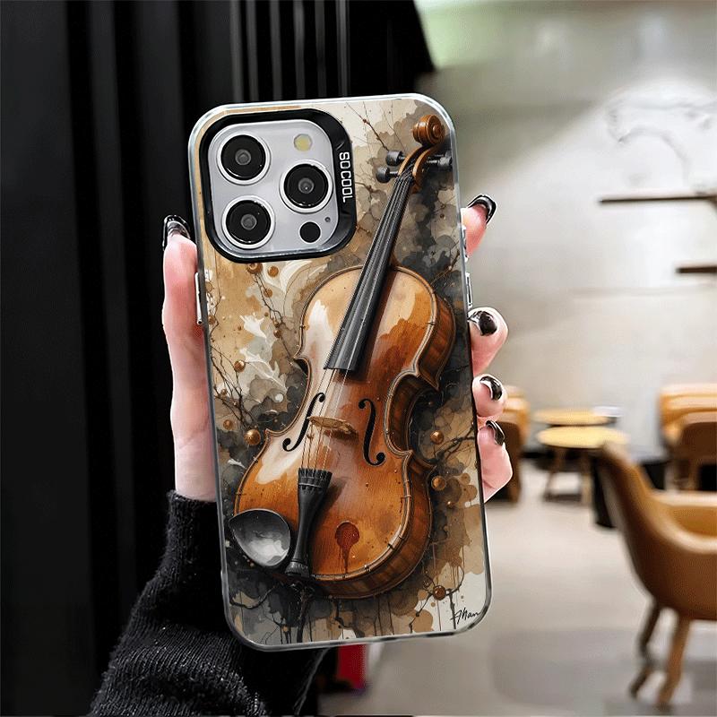 Violin Music Soft Phone Case for iPhone 15 16 17 Pro Max 17Air 16E 14 Plus 13 12 Mini Shockproof Cover Back Shell