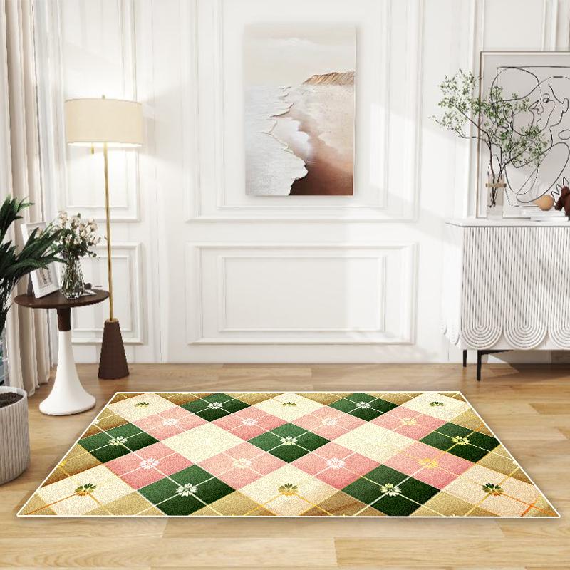 Modny Dywan w Stylu Lekkiego Luksusu Salon Dekoracja Domu Stoliki Kawowe Antypoślizgowe Dywaniki Pod Sofę Sypialnia Zmywalne Maty Podłogowe