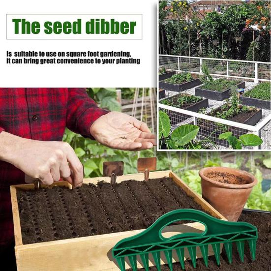 Professioneller Gartenspaten Multifunktionales Pflanzwerkzeug mit Samenabstand Tiefenmessfunktion Bodenspaten Gartensämaschine Werkzeug