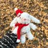 Christmas Bunny Plush Toy Keychain Cartoon Rabbit Soft Stuffed Doll Pendant Car Key Ring Backpack Bag Decor Kid Gift