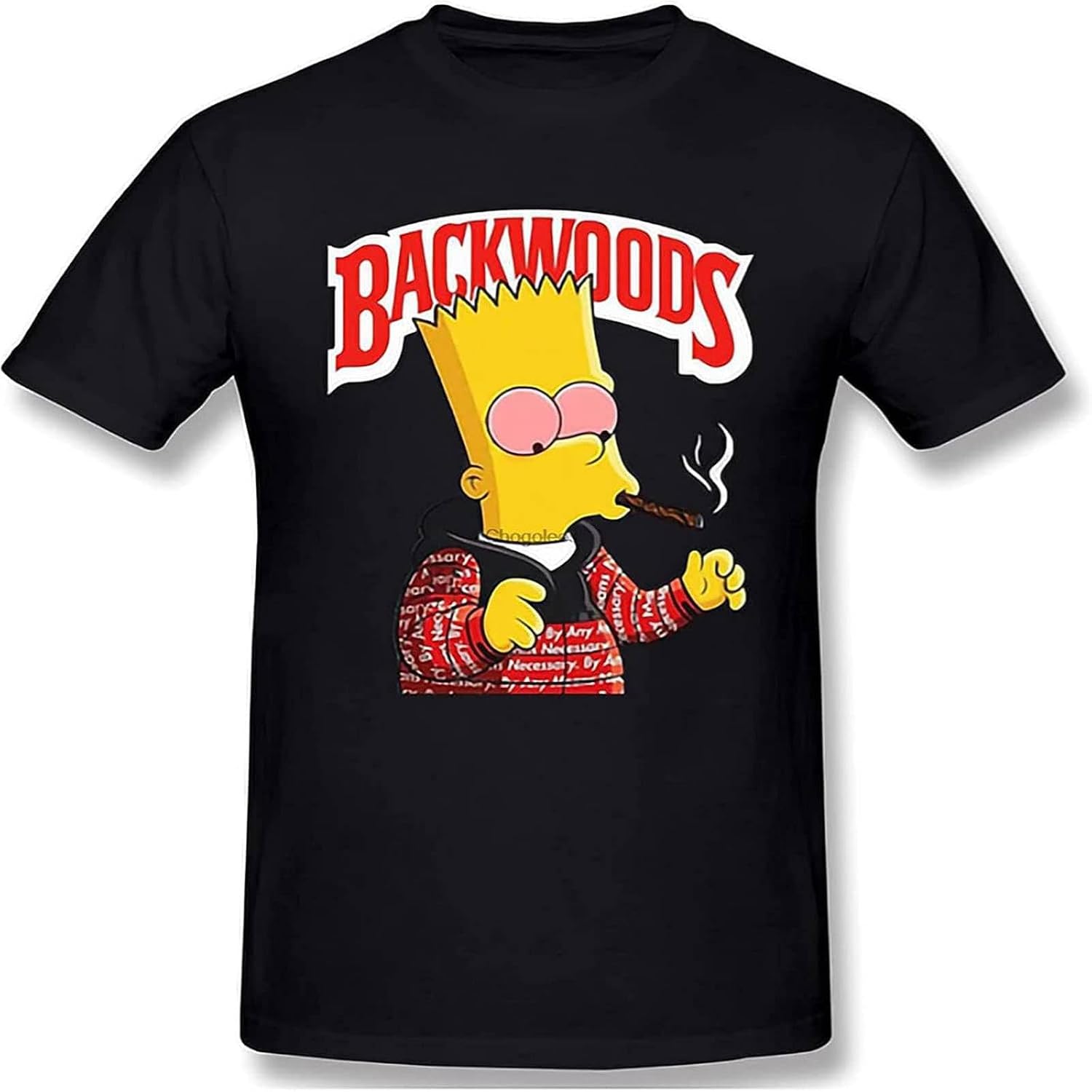 Backwoods Men s Casual Short Sleeve T-Shirt Comfortable Logo Shirt Black XXL