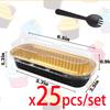 Mini Cake Pans with Lids and Spoons 200ml Non-Stick Foil Baking Pans Tins Reusable Aluminum Foil Loaf Pans for Home