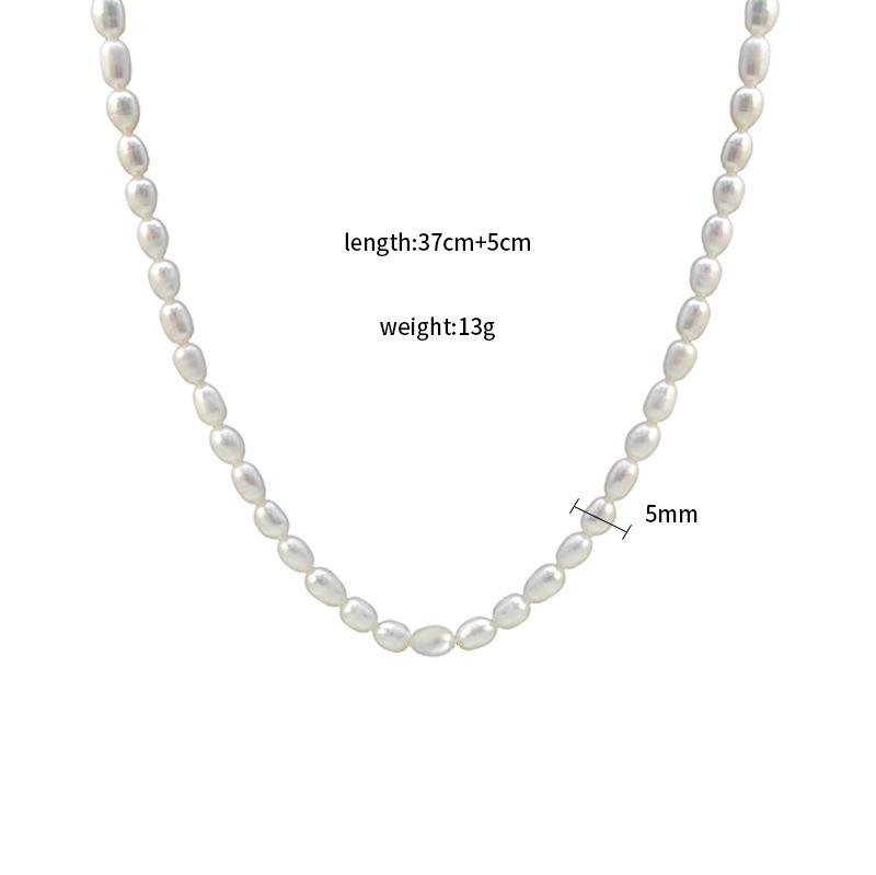 The Same Natural Freshwater Pearl Necklace Does Not Fade Gold Collarbone Chain Women'S Fashion Necklace Jewelry