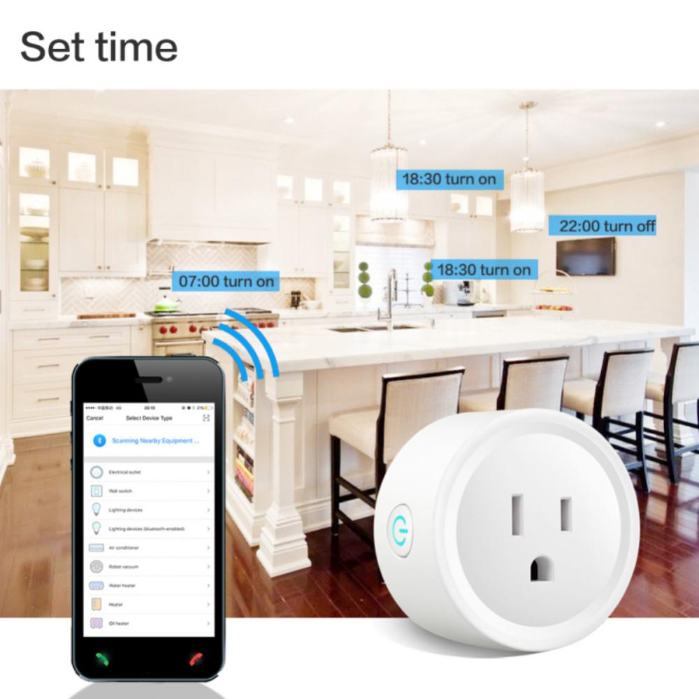 Corui 20a Us Smart Plug Wifi Bluetooth Power Monitor Wireless Remote Socket Smart Timer Plug Supports Alexa Google Voice Control