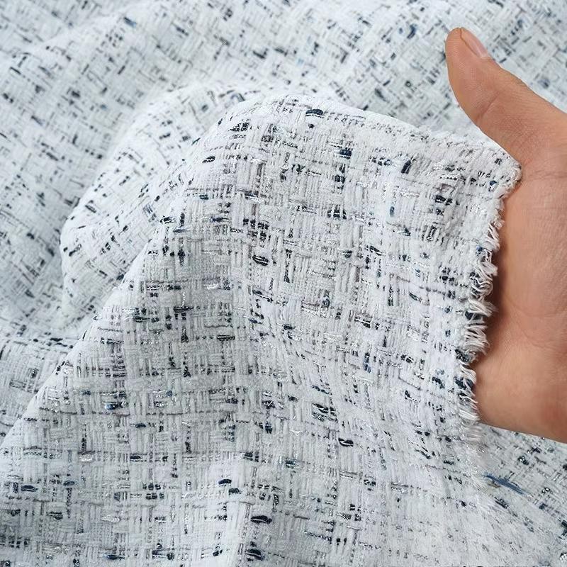 Small Fragrant Wind Woolen Cloth Fabric Dress By Meter for Coats Clothing Sewing Plain Soft Skin-friendly Cloth Needlework Drape