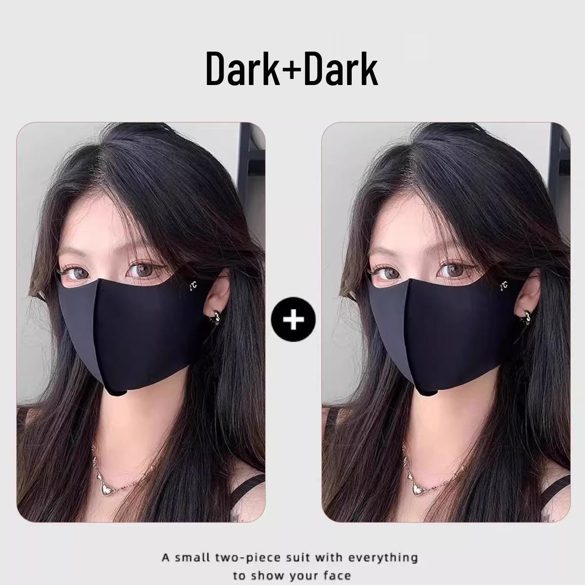 

2025 Women s 3D Anti-UV Seamless Ice Silk Cycling Sunscreen Mask