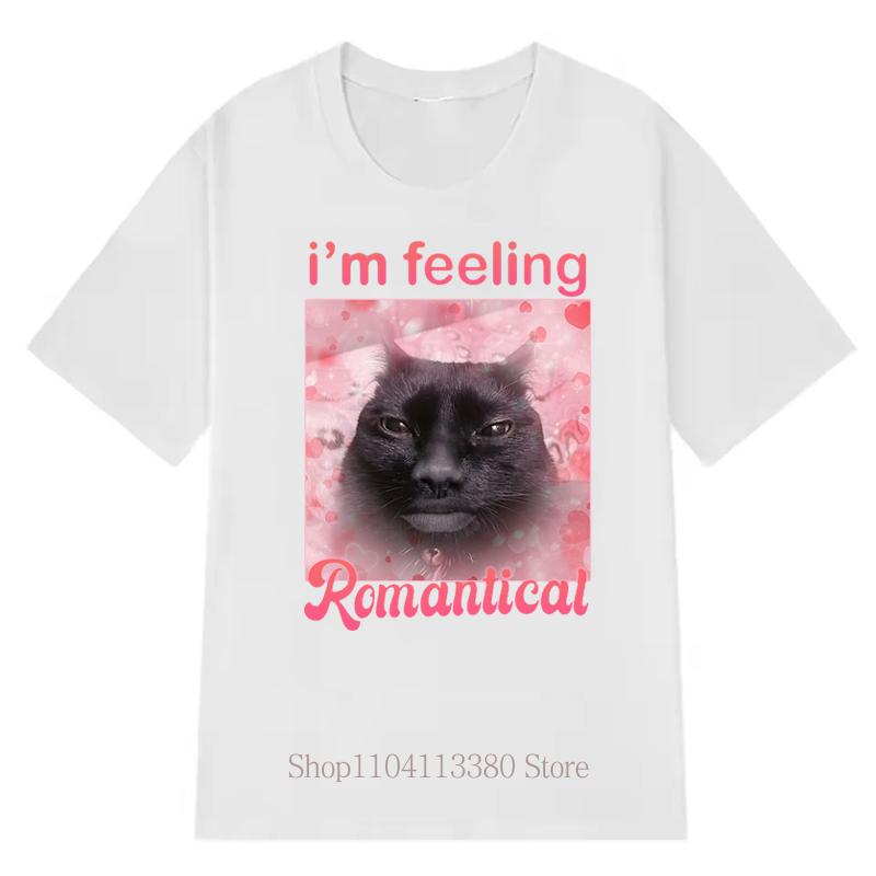 Funny Cat Print Tshirts Women Summer Casual Fashion Funny Oversize Short Sleeve Tops High Quality ONeck Tshirts Unisex S