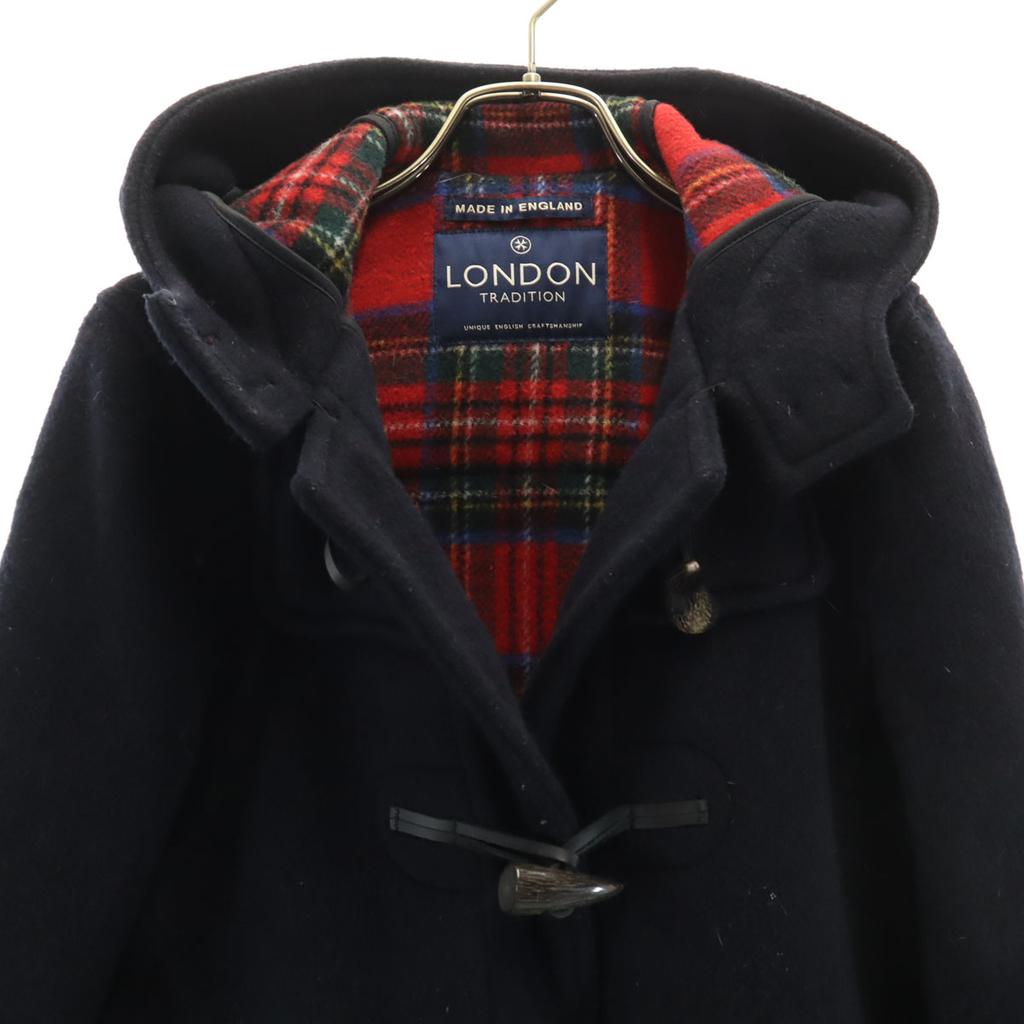 LONDON TRADITION Made In England Wool Blend Duffel Coat 34 Navy Women Used