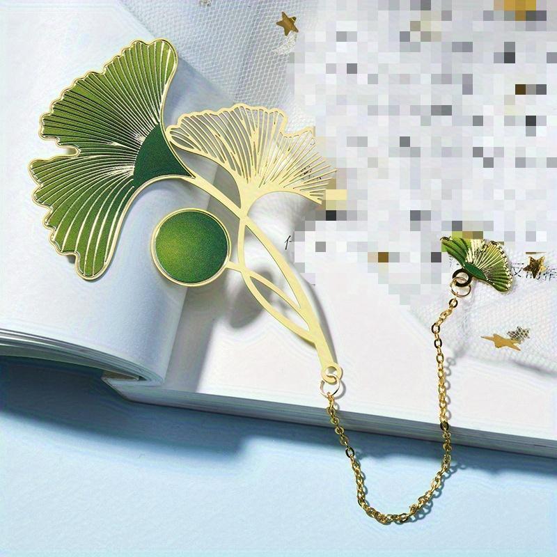 Flower Leaf Metal Bookmark Tassel Pendant Retro Stationery Reading Book Clip Student Gift School Office Supplies Pagination Mark