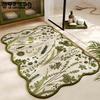 Bathroom Floor Mat Green Forest Style Bathroom Floor Mat Absorbent Quick Drying Anti Slip Mat