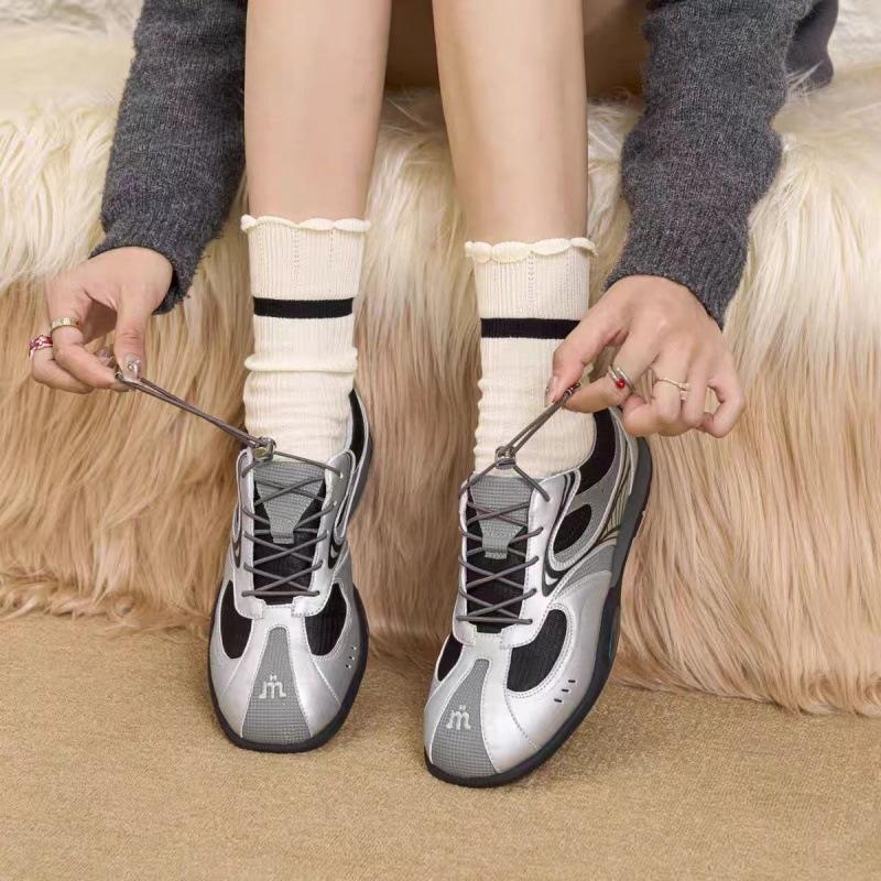 Thick-soled inner height increase German training shoes women's 2025 summer new mesh breathable sports casual shoes racing shoes ins tide