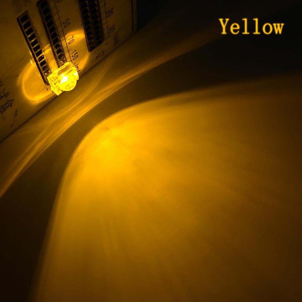 100 peças 5mm vermelho verde azul branco amarelo cúpula super fluxo água transparente piranha diodo 1 9 3 4v led carro lâmpadas diodos luz lâmpada led