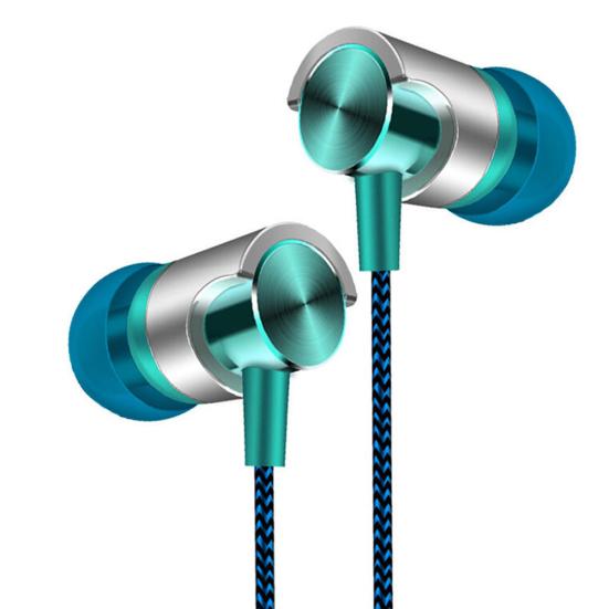 Fashion Braided Wired Stereo Sound Volume Control Phone Laptop In-ear Earphones
