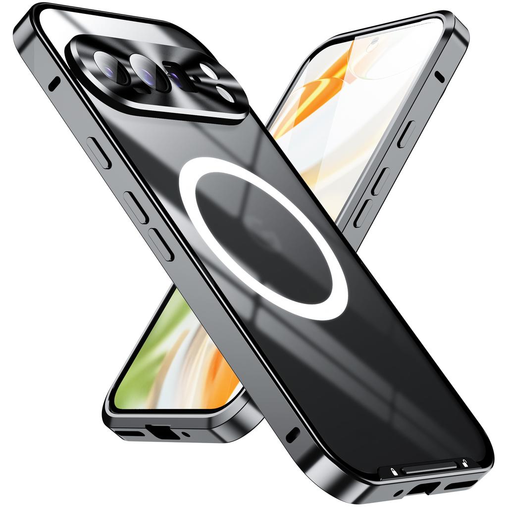For Google Pixel 9 Pro Magnetic Case Metal Frame Matte Phone Cover