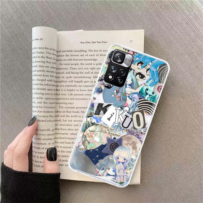 K-KikuoS Art Cute Phone Case For Xiaomi Redmi Note 11 12 14 13 Pro Plus 5G 14S 4G 12S 10 10S 11T Pro 11S 11E Coque Fundas TPU