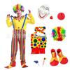Halloween Clown Costume Set for Adults: Circus Outfit with Wig and Mask