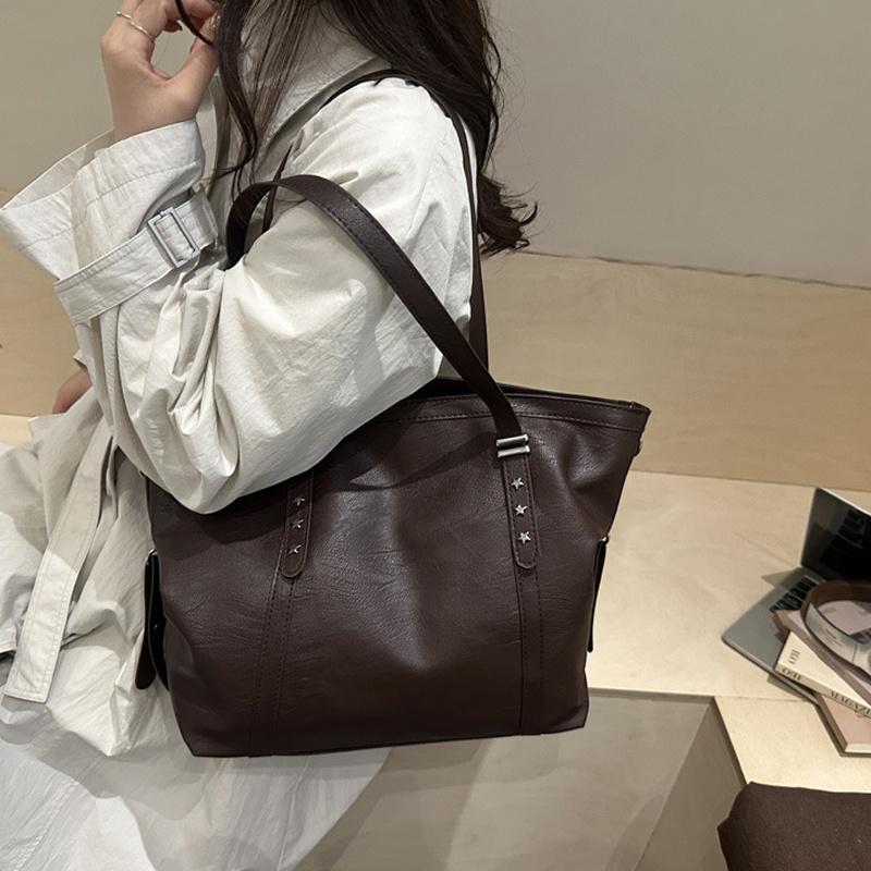 Large Sized Tote Bags For Women Soft PU Leather Pure Color Large Capacity Shopper Shoulder Crossbody Bag Quality Handbags
