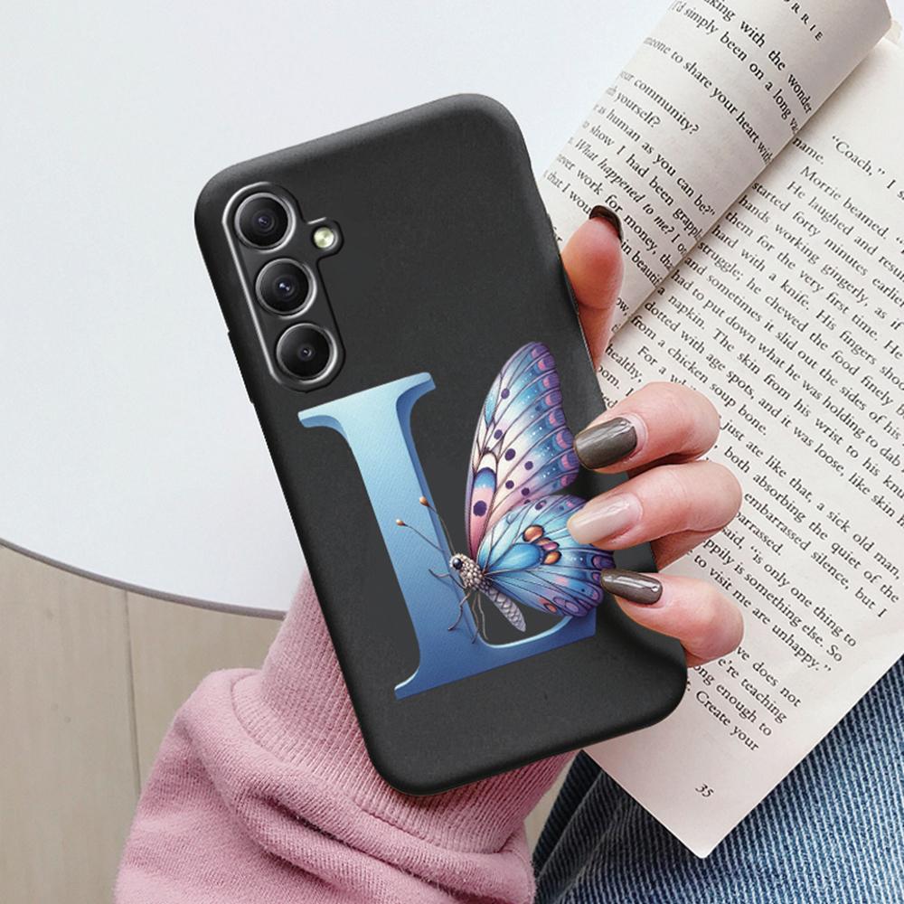 Phone Case For Samsung Galaxy A15 A25 A35 A55 A13 Colorful Letter Love Flower Butterfly Women INS Shell Fundas Bumper Soft Cover