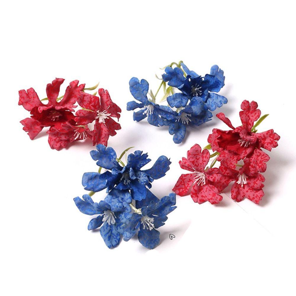 

20PCS Real Touch Artificial Flowers Elegant Fake Flower DIY Silk Flowers Home Decor синий
