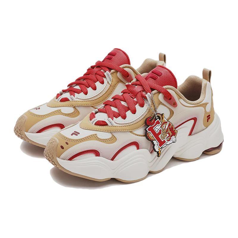 FILA Fusion CNY Collection Dragon Year Casual Comfortable Low-Top Lifestyle Shoes Women sneaker Yellow White T12W411617FSP