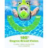Kids Snorkel Mask, Full Face Snorkel Mask for Kids 4-16, Foldable Snorkeling Gear for Kids Snorkeling Set for Swimming Pool Toys, Dry Top,
