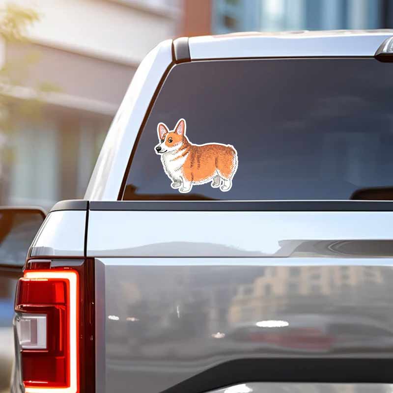 Corgi Pet Dog Car Stickers Waterproof Vinyl Decals Auto Body Window Bumper Decor Motorcycle Helmet Stickers TM207