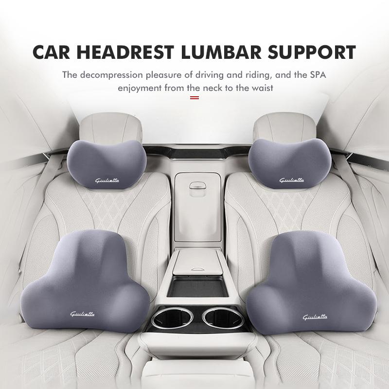 NPSBC1 For Alfa Romeo Car Driver Seat Headrest Lumbar Support Pad Neck Pillow Interior Accessories For Alfa Romeo Giulia 147 Mito 156 1