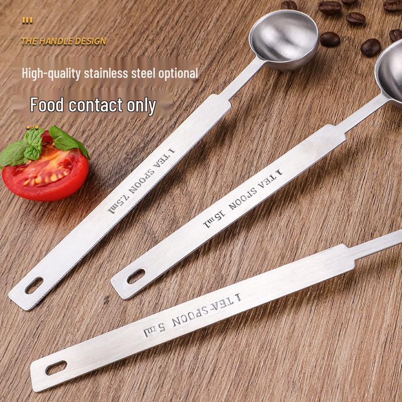 Stainless Steel Measuring Spoon Set with Precise Scale for Baking and Coffee