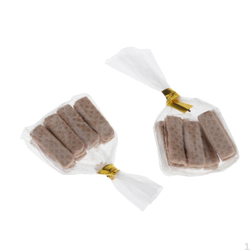 Миниатюрная кукольная домик Пекарня Еда /12 Кухонное украшение Light Brown