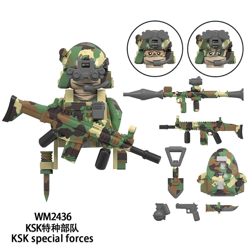 WM6147 WM6168 Vojenská série SWAT Speciální jednotky Stavebnice Komando Voják Městská policie Čepice Mini Akční figurka Hračky