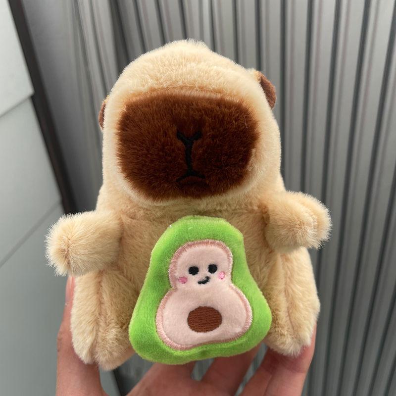 Capybara Plush Keychain Figure Water Otter Stuffed Animal Pp Cotton Child Gift