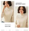 Women's Slim-Fit Half-High Neck Cashmere Sweater: Warm & Versatile Knitted Pullover