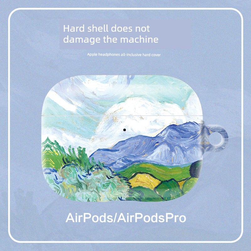 

Ван Гог Пшеничное поле Твердый чехол 1/2/3 поколение Все включено Ударопрочный Чехол для беспроводных Bluetooth-наушников Airpod3 Чехол для AirPods четвертого поколения 4 AirPods Pro Van Gogh Wheat Field Hard Shell