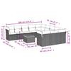 12-teiliges Gartensofa-Set mit Kissen, Beige, Poly-Rattan