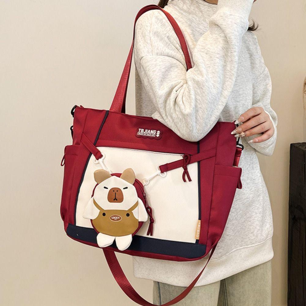 Bolsa de Ombro Capivara Harajuku Bolsa de Mão Lolita Casual Bolsa Escolar Adorável para Estudantes Meninas