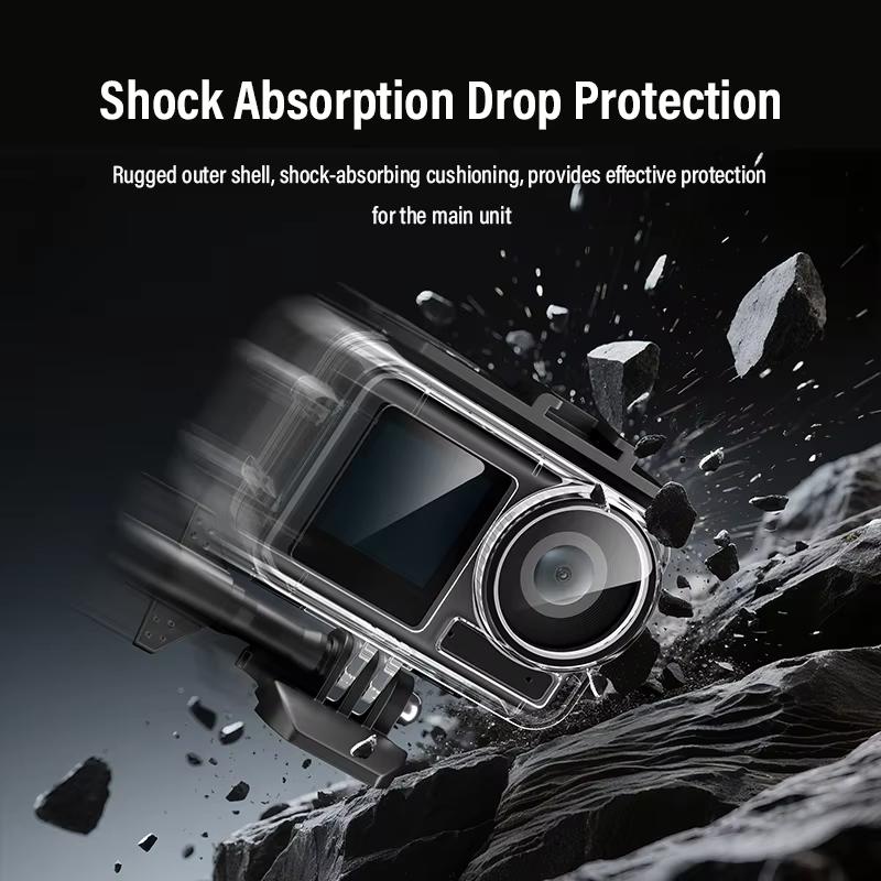 SOONPHO  60M Action Camera Waterproof Cas for DJI Osmo Action4/3/5 Pro Sports Protective Camera Accessories