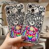 Phone Case: 2D Flat Suitable for iPhone 18 17 16 15 14 13 Pro, Transparent Corner Protection Case, Rainbow Heart Bear, Christmas and Halloween Gifts