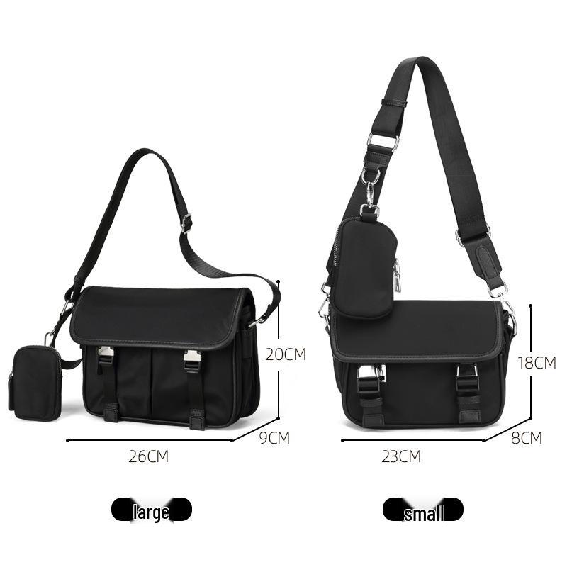 

Универсальная сумка кроссбоди из ткани Оксфорд - Модная сумка большой вместимости для мужчин и женщин Black Small [Gold Hardware]