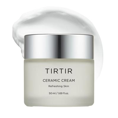 TIRTIR Natural Ceramide Cream Moisturizer for Hydrated, Glowing Skin - Shea Butter, Centella Asiatica Extract - Nourishing, Dry Skin (50ml )