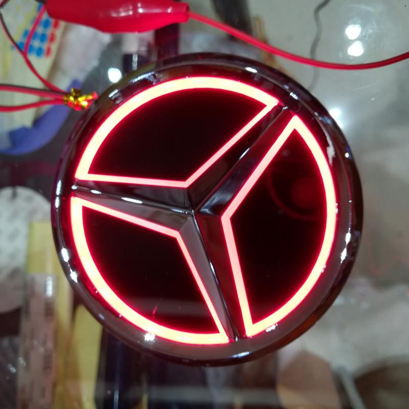 1 szt. 9,5 cm ABS LED Światło Emblemat Samochodowy Tylny Emblemat Bagażnika Akcesoria Dla Mercedes Benz S350 S300L S A B C E Klasa GLA GLK