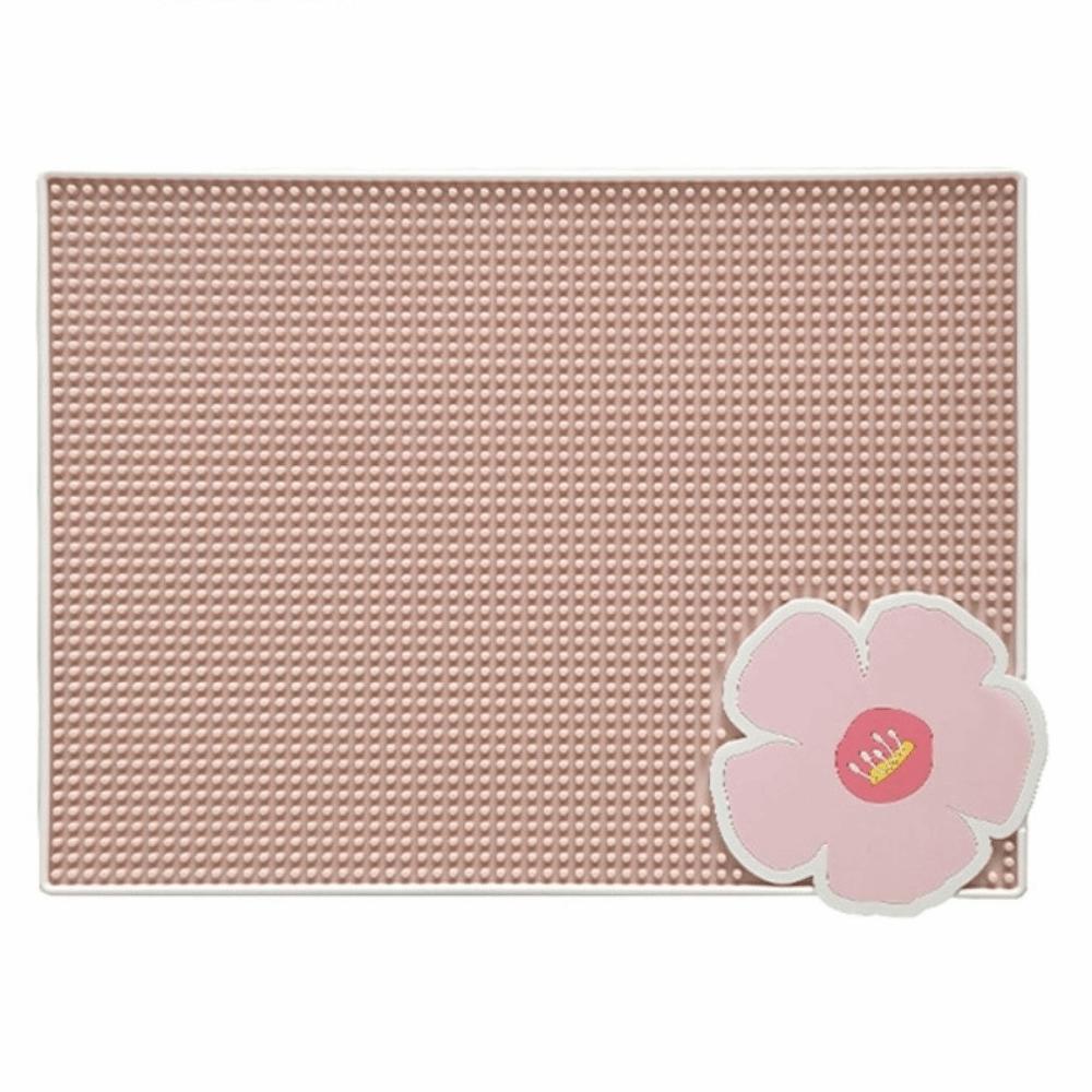 Thickened Kitchen Drain Mat Three-dimensional Structure Flower Pattern Heat Resistant Mat Easy Clean Waterproof Insulation Mat