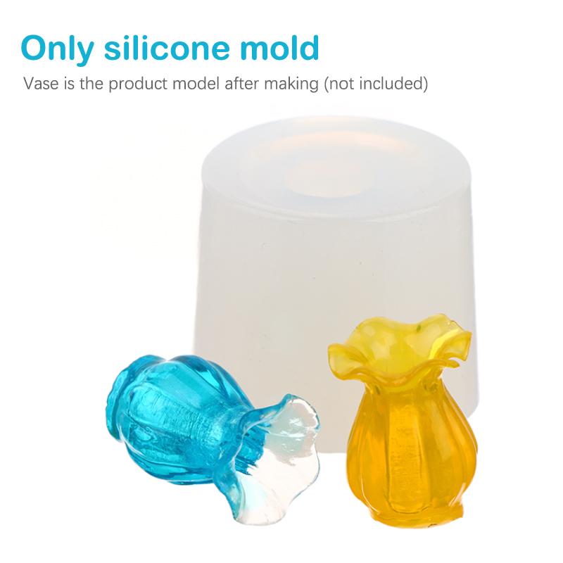 Mini Mold 1:12 Dollhouse Miniature Vase Flower Arrangement Diy Silicone Mold Doll House Home Decor(Only Mold)