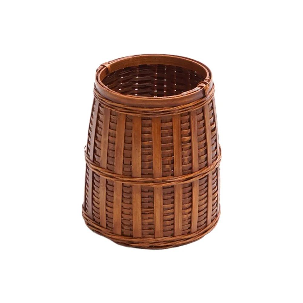 

Bamboo Weaving Six Gentlemen Storage Tube Creative Tea Ceremony Tableware Accessories New Tea Clip Hairy Pen Tube Storage Basket