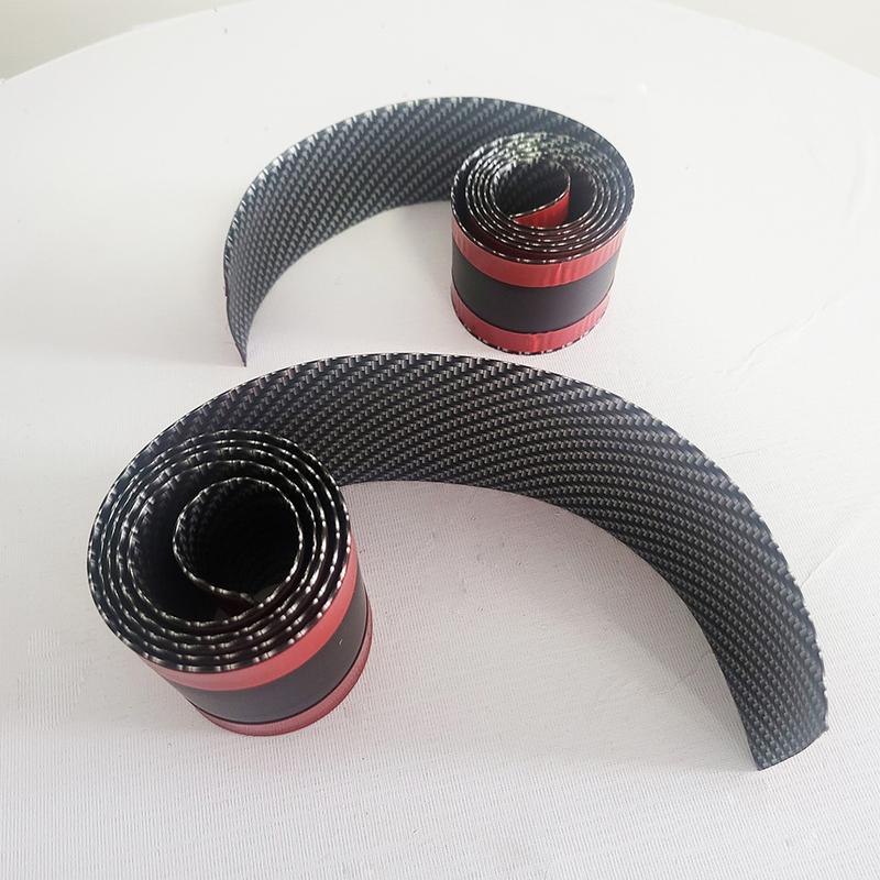 Carbon Fiber Rubber Strip Car Stickers Anti Scratch Door Sill Protector Car Threshold Protection Bumper Film Sticker Car Sticker
