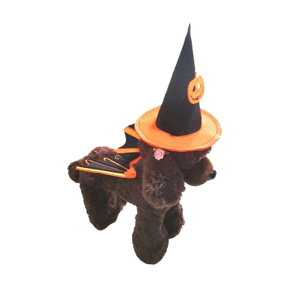 Bowknot Cat Bat Transformation Costume Non-woven Pet Halloween Costume Pet Bat Wings  Cosplay