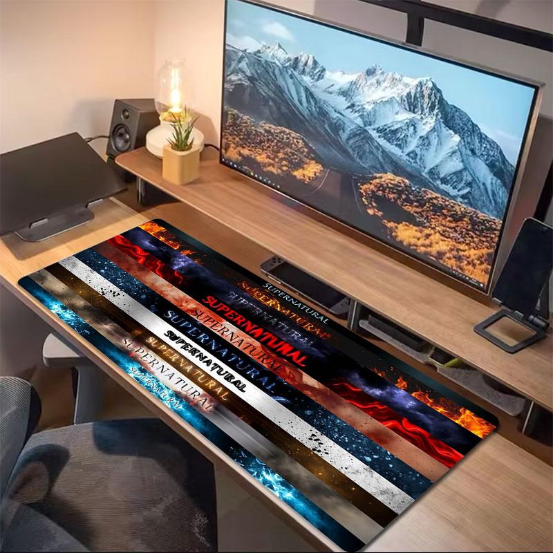 Supernatural Elements Large Size Mouse Pad Large Gaming Table Cushion Nonslip Laptop Tablet Big Mousepad Xxl Mat Mini Pc Playmat With Lock Edge